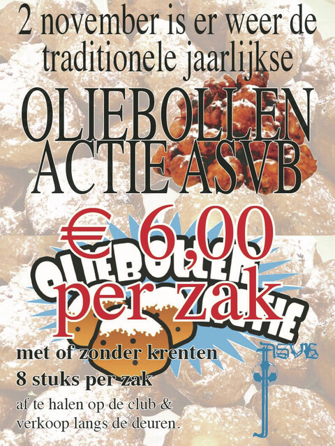 Jaarlijkse oliebollenactie zaterdag 2 november 